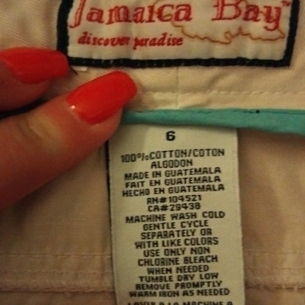 100% Cotton Jamaica Bay Cargo Pants W/ Embroidered Logo - Picture 9 of 10